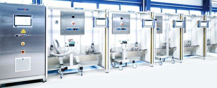Prüfstand für Sanitär- und Industriearmaturen